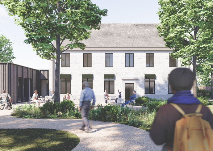 De Achterdeur in Niel, gedeelde binnentuin ontworpen door landschapsarchitect Lscapes