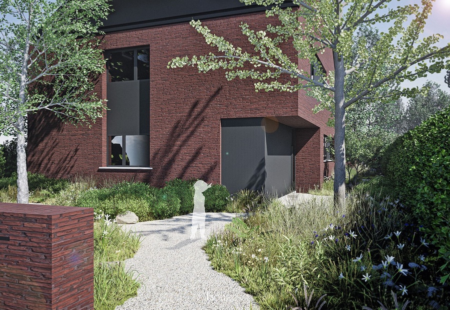 Ontwerp van een landschapstuin bij een nieuwbouwwoning in Tervuren, Lscapes